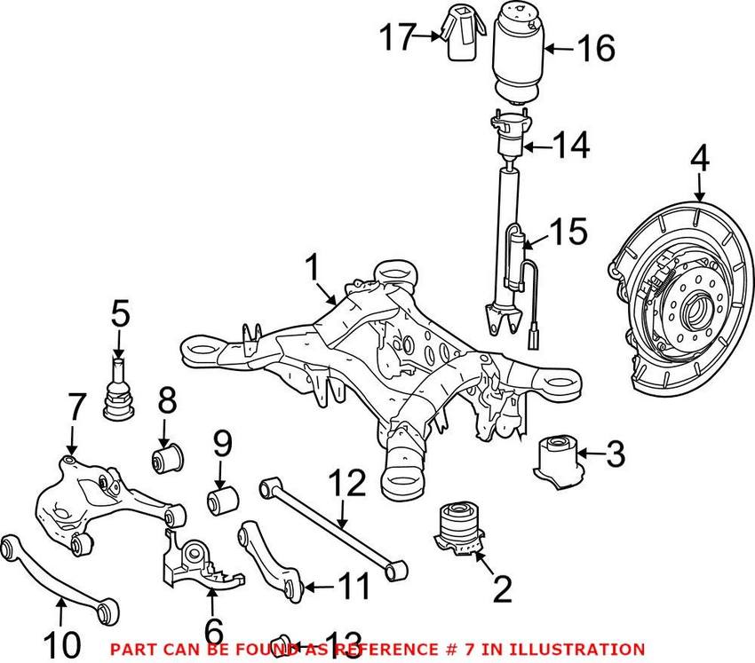 Mercedes Control Arm - Rear Driver Side Lower 1643501906